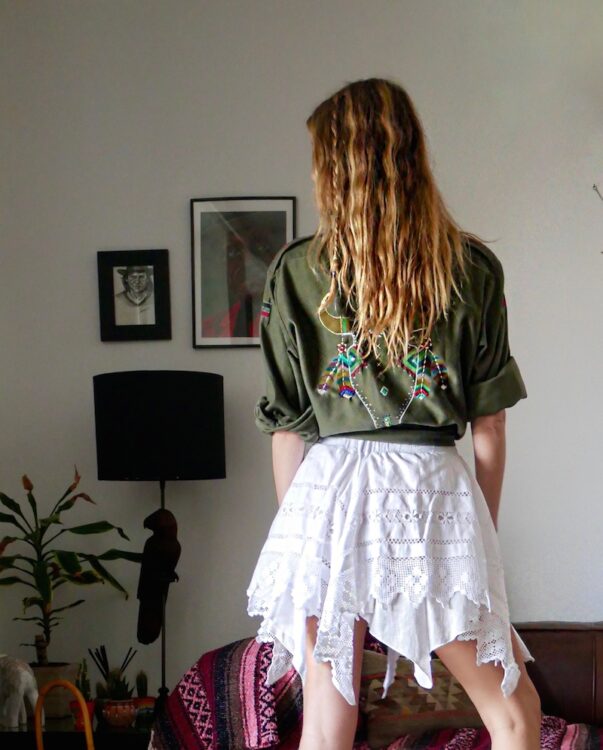 Flowy mini skirt outlet 90s